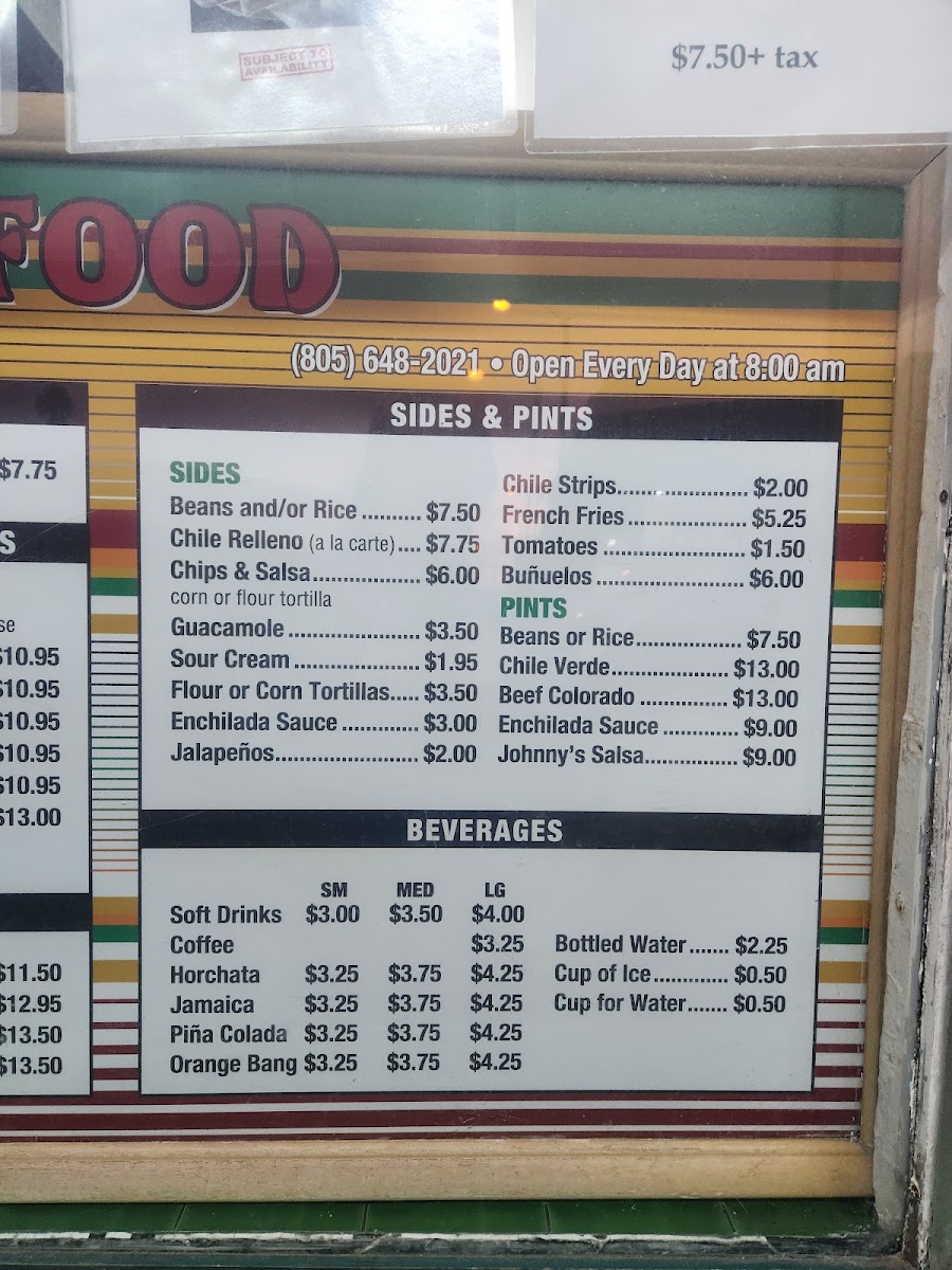 Johnny's Mexican Food Menu - Image 4