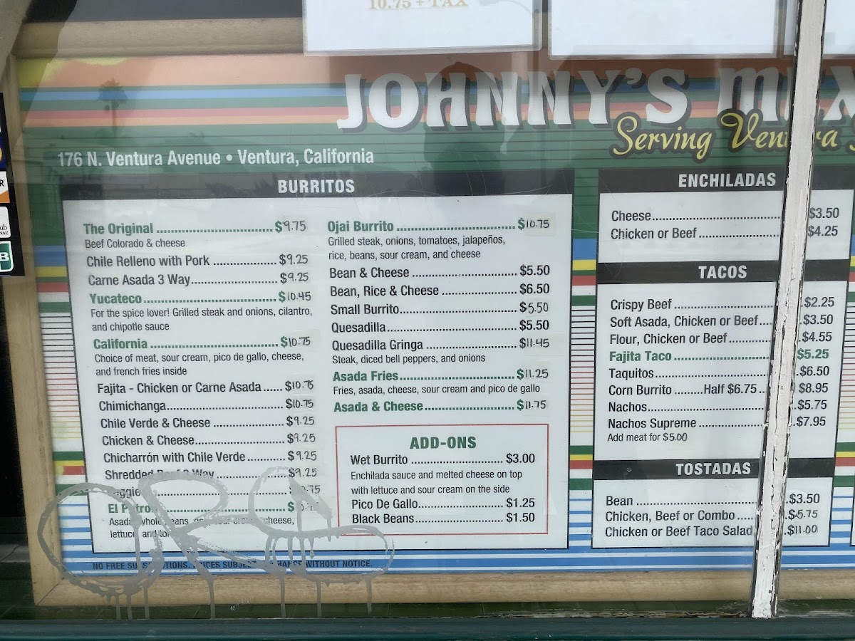 Johnny's Mexican Food Menu - Image 5